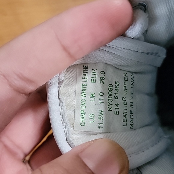 Girls Keds Champion Leather Sneakers, White, 11.5W, New-Slight Defect - Picture 11 of 16